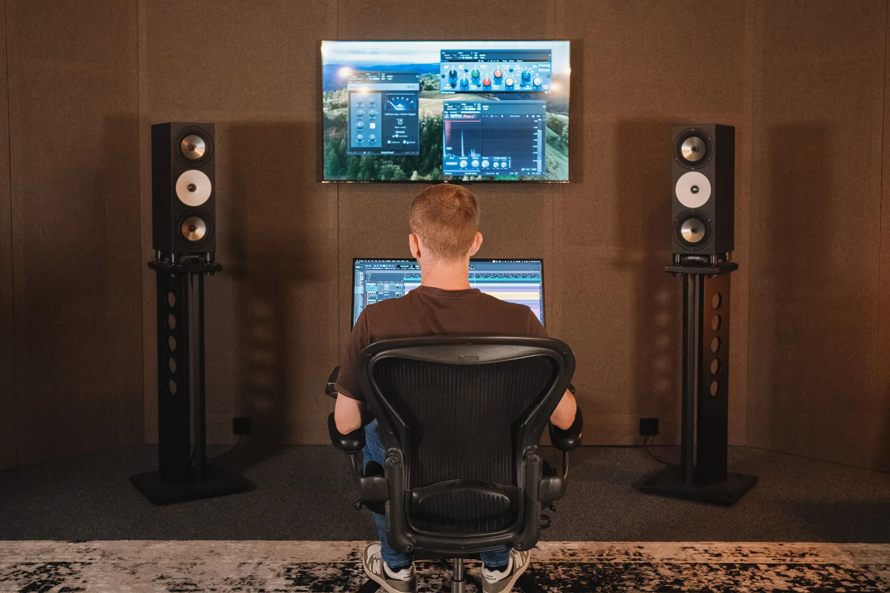 Ben at the mastering desk
